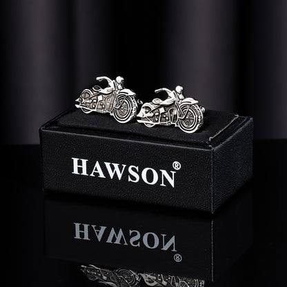 HAWSON Novelty Motorcycle Cufflinks for Men