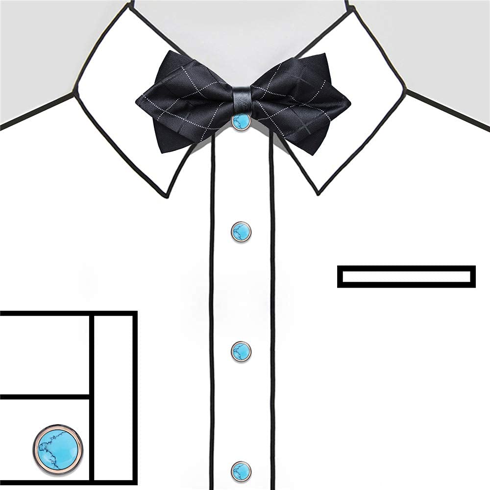 HAWSON Turquoise Cufflinks and Studs Set for Men