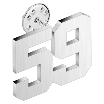 (0-100) Number Brooch, Men's and Women's Sports Number Code Series Brooch