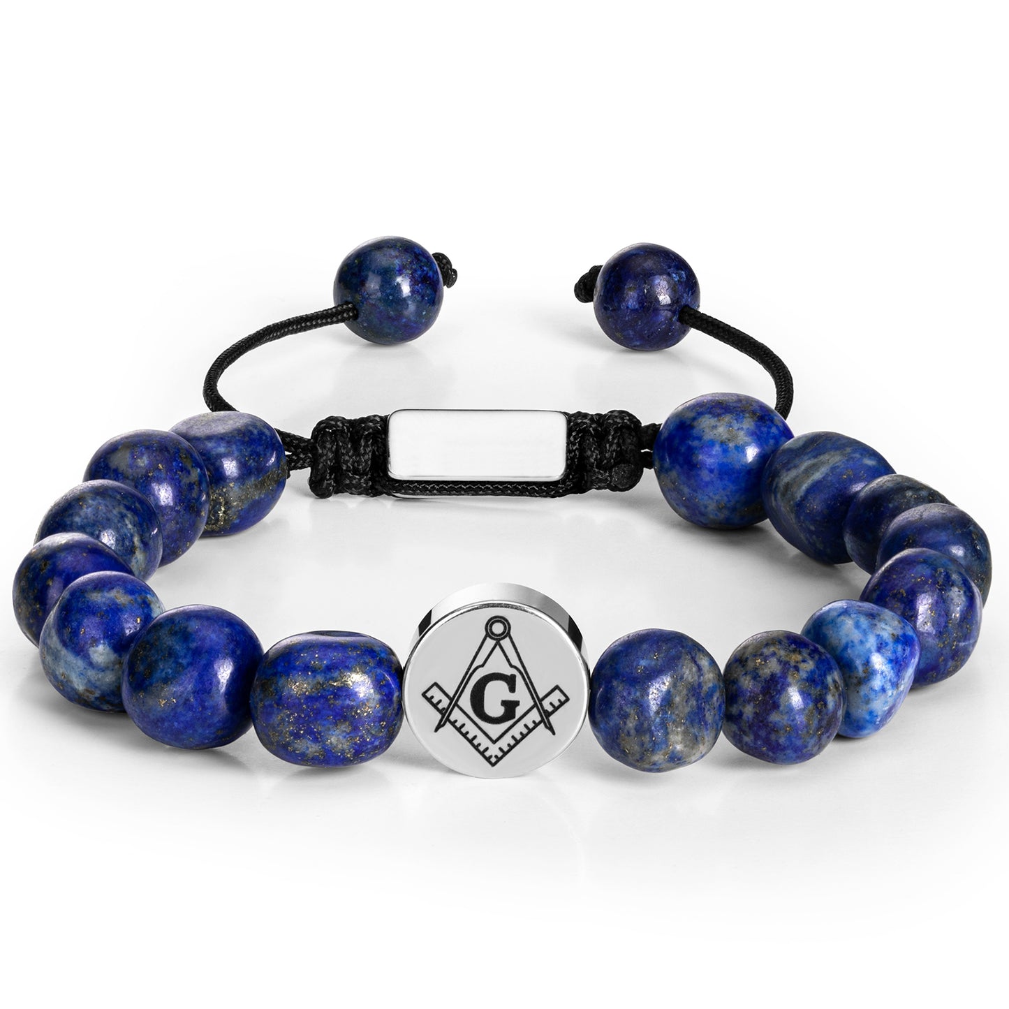 Masonic Natural Stone Beaded Bracelet