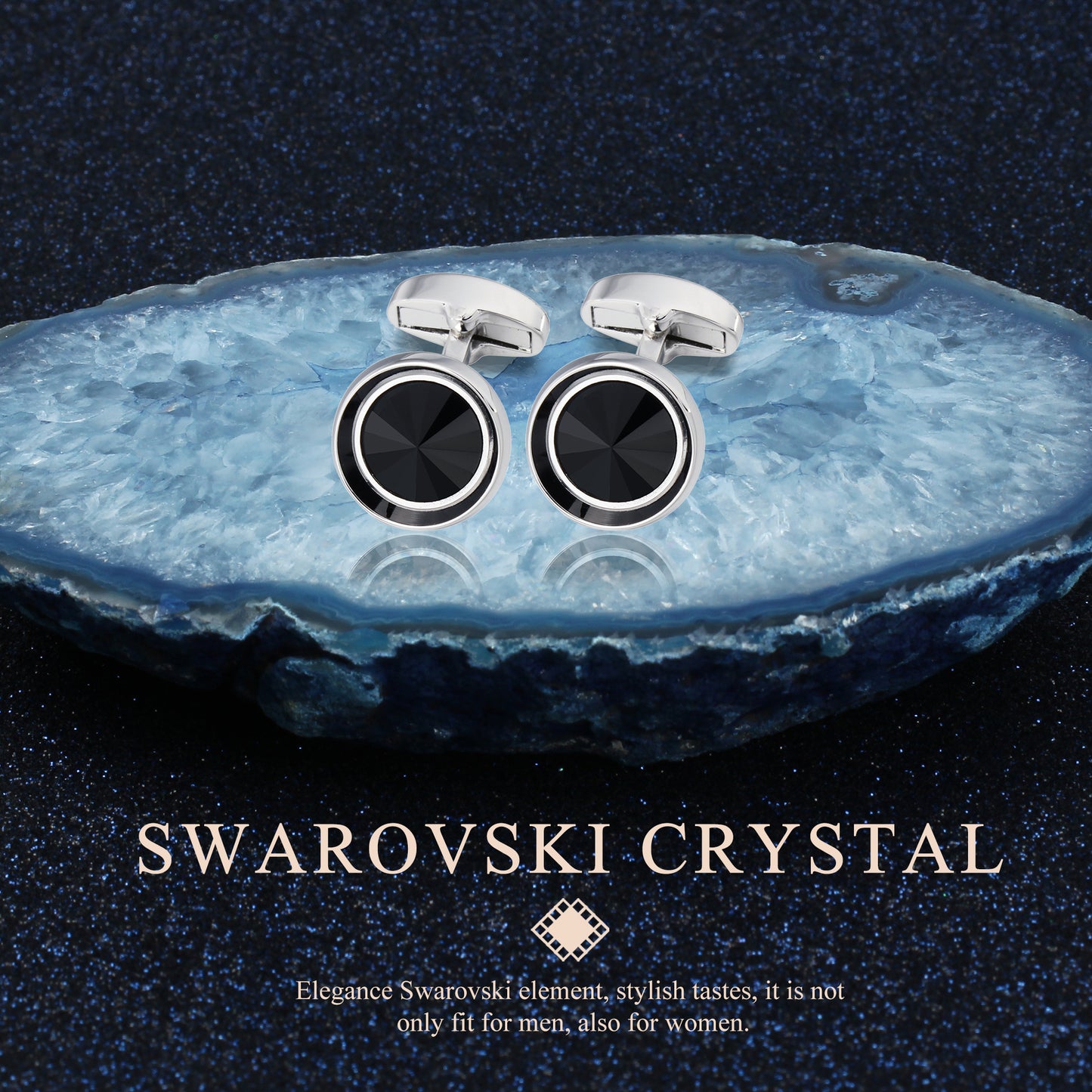 Gemelos de cristal Swarovski HAWSON para hombre 