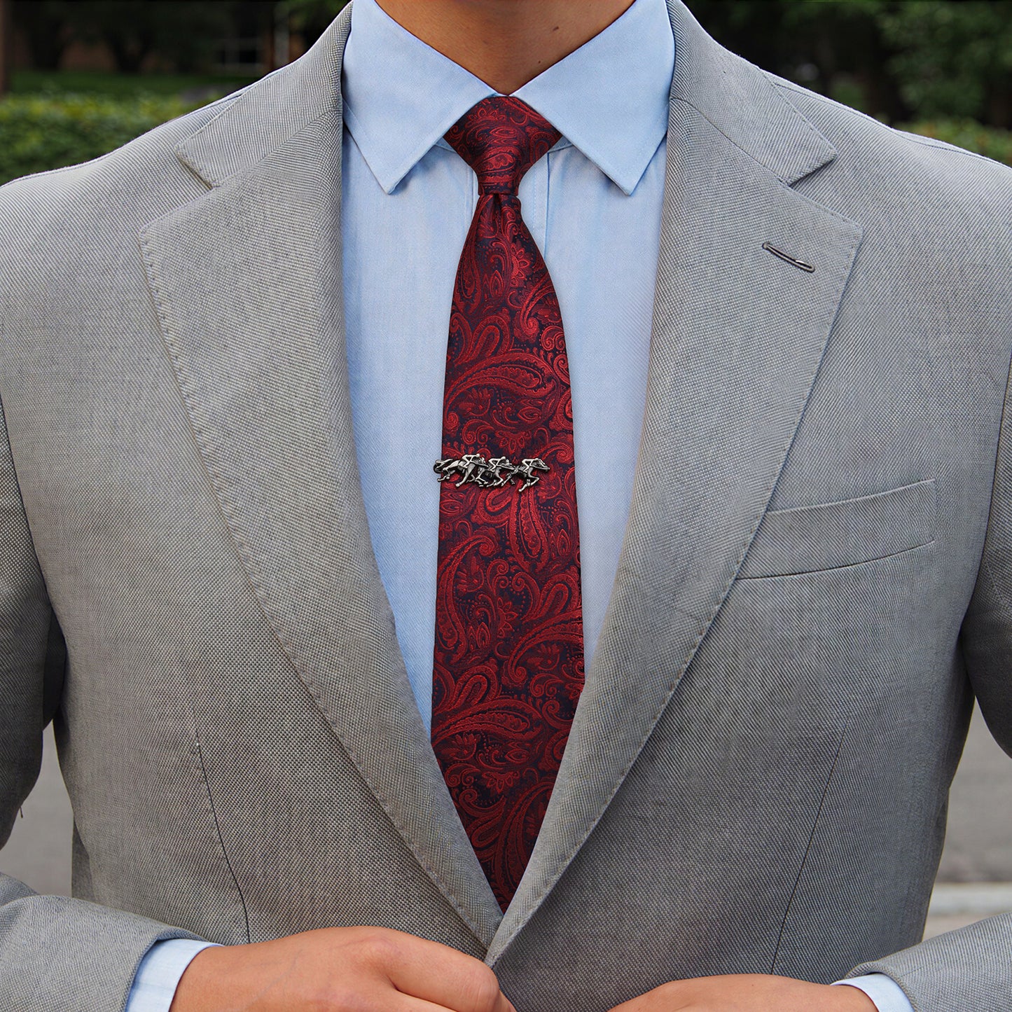 Horse Racing Tie Clip | 2 Inch Brass Antique Equestrian Tie Bar