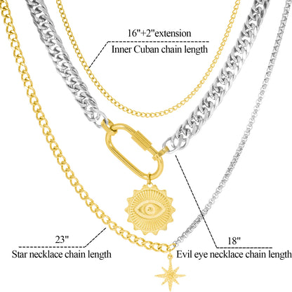 Detachable Layered Necklace Set | Multi-Strand