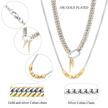Detachable Layered Necklace Set | Multi-Strand