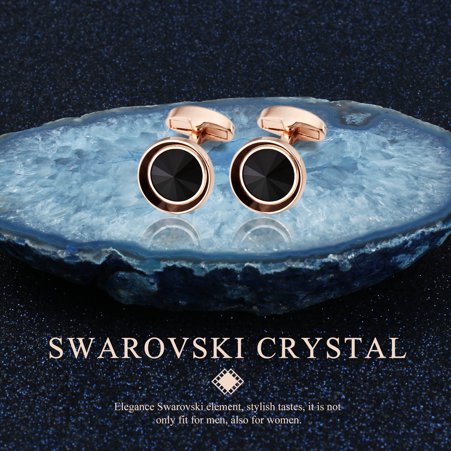 HAWSON Swarovski Crystal Cufflinks for Men