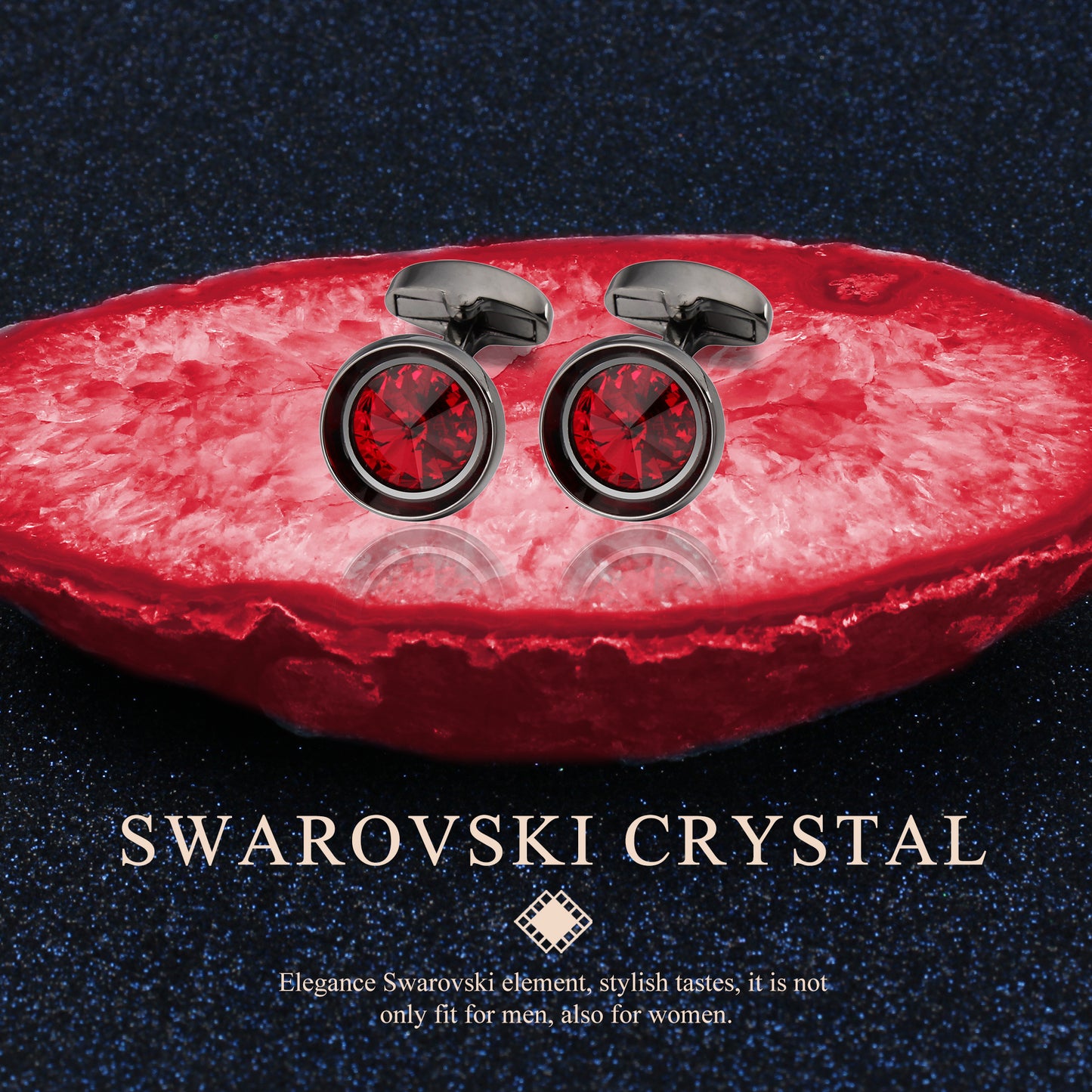 Gemelos de cristal Swarovski HAWSON para hombre 