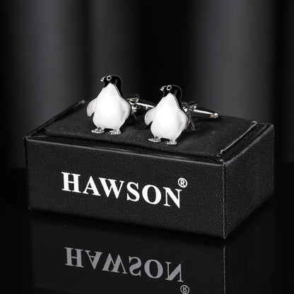 HAWSON Novelty Penguin Cufflinks for Men