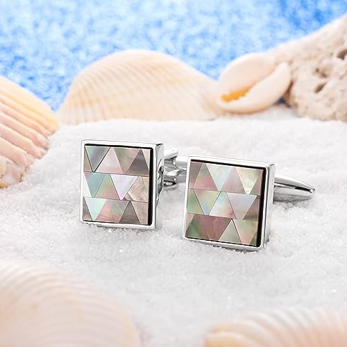 HAWSON Elegnat Gray Mother of Pearl Cufflinks