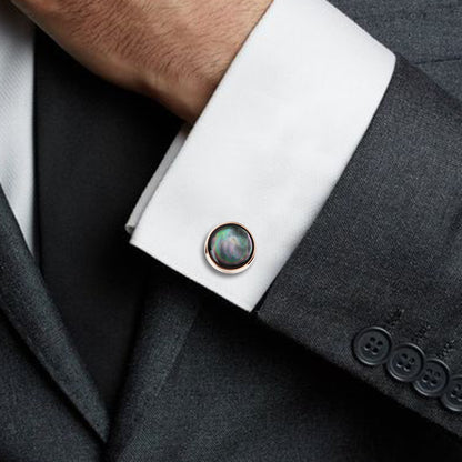 HAWSON Mother of Pearl Cufflinks and Studs for Men