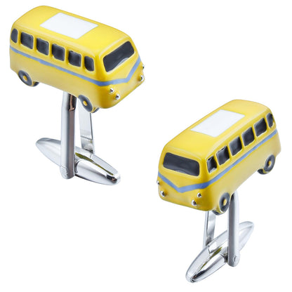 Bus Cuff links For Men With Gift Box.