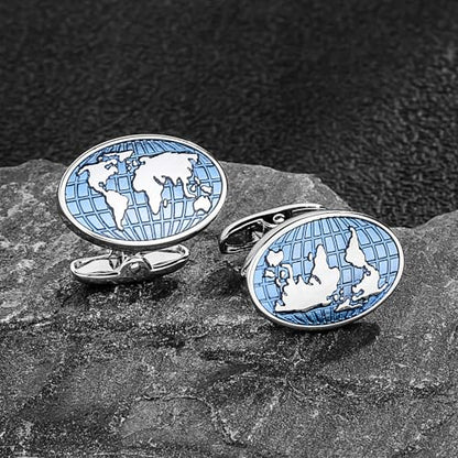 World Map Cufflinks