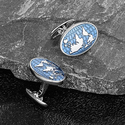 World Map Cufflinks