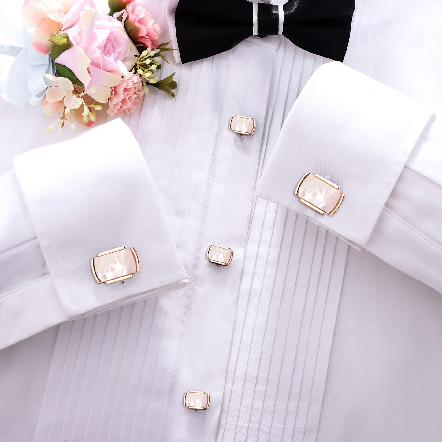 HAWSON Square Cufflinks and Studs set for Men