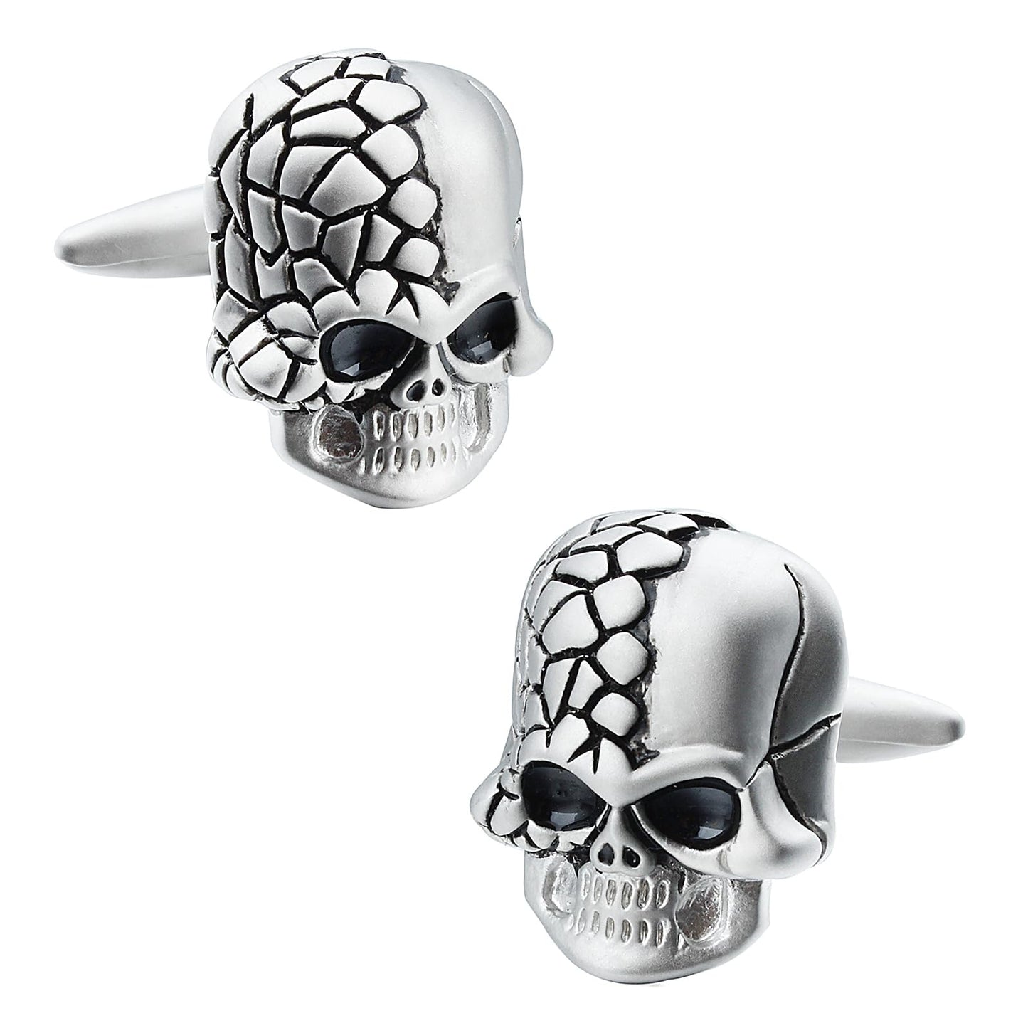 Halloween Half Skull Broken Cufflinks For Men With Gift Box.