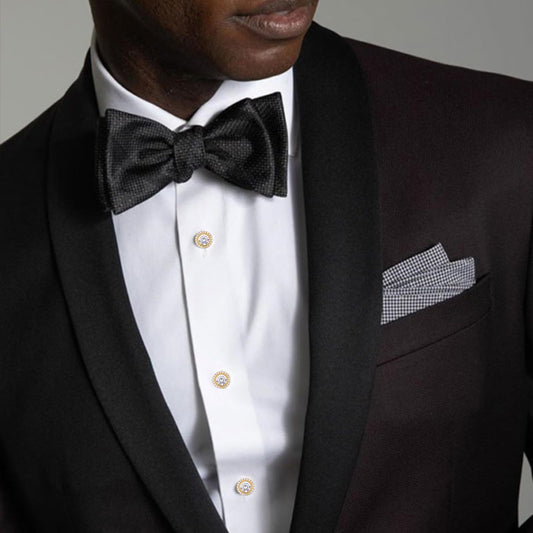 Crystal Tuxedo Studs for Mens Tuxedo Buttons for Birthday Wedding Party Christmas.