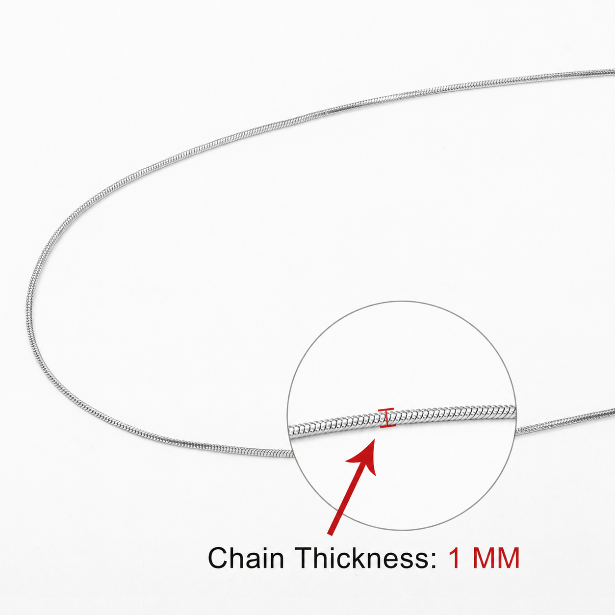 Wholesale Classic Snake Chain Necklace | Smooth Minimalist Chain