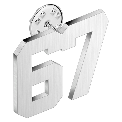 (0-100) Number Brooch, Men's and Women's Sports Number Code Series Brooch