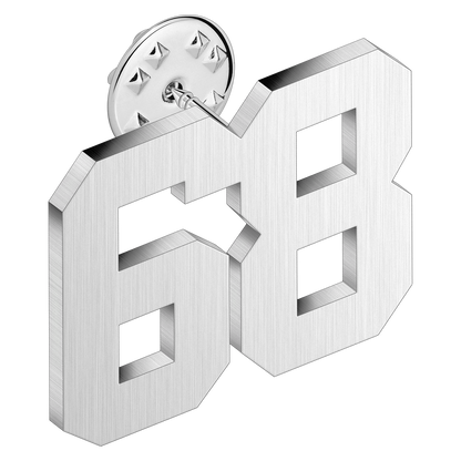 (0-100) Number Brooch, Men's and Women's Sports Number Code Series Brooch