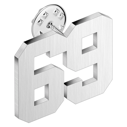 (0-100) Number Brooch, Men's and Women's Sports Number Code Series Brooch