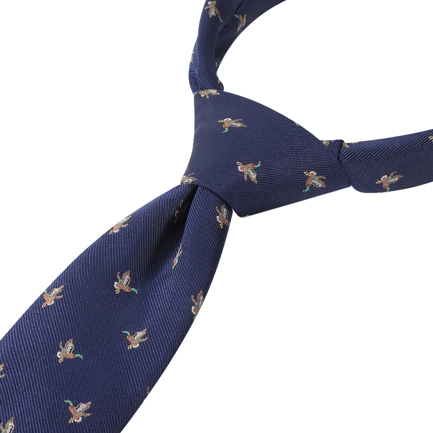 Duck Pattern Men's Tie - 1200-Needle Microfiber Jacquard Weave