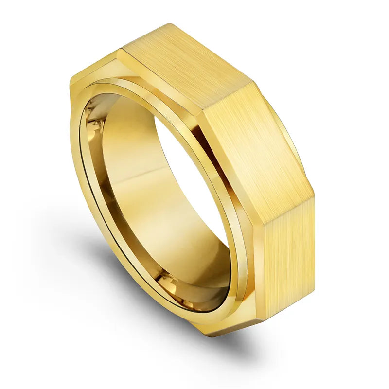 Sleek Minimalist Industrial Rings – Modern 316L Stainless Steel Bands