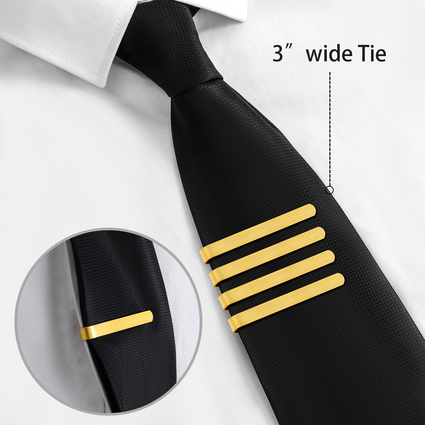 HAWSON 2.2 Inch Tie Clip Sets for Men