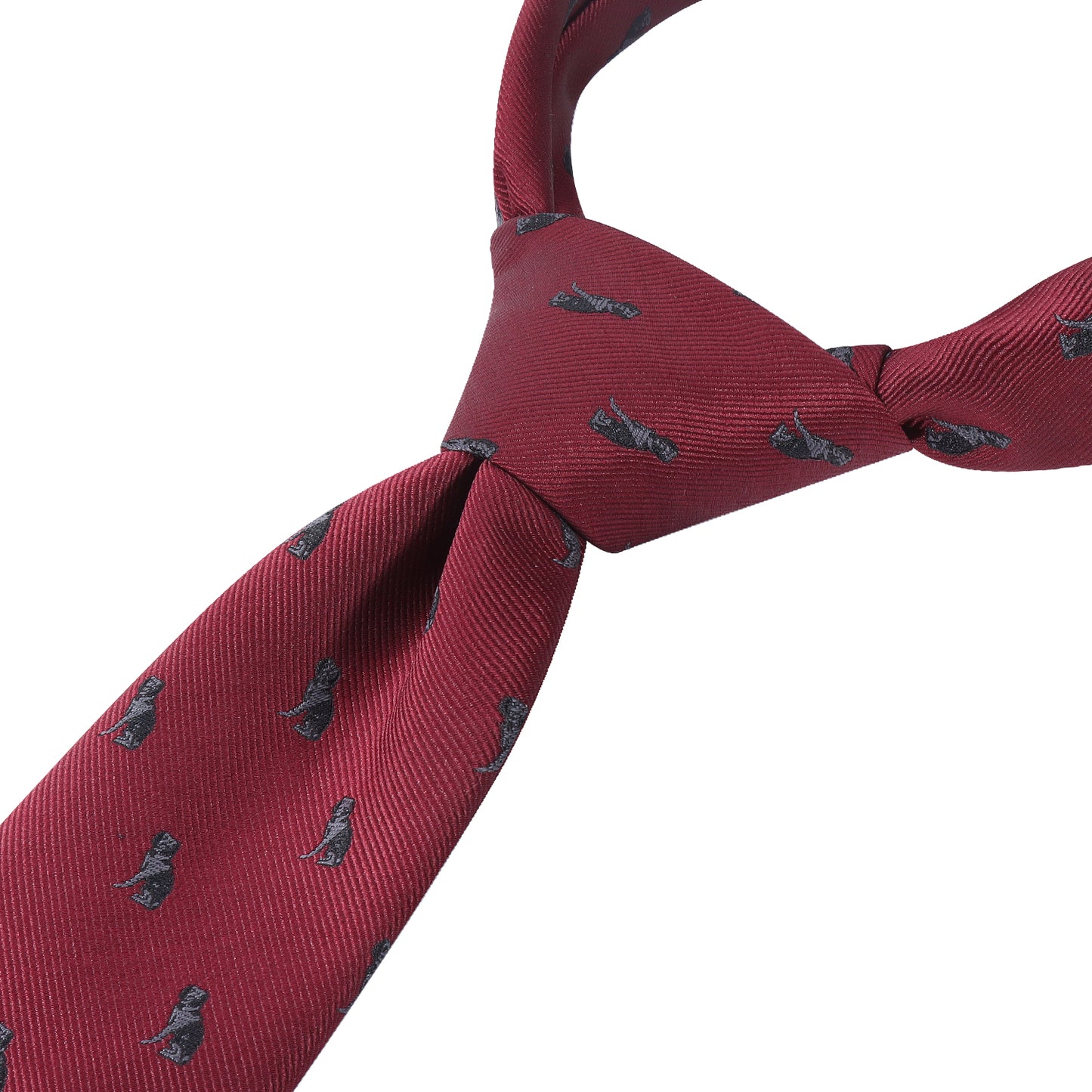unny Dog Pattern Men's Tie - 1200-Needle Microfiber Jacquard Weave