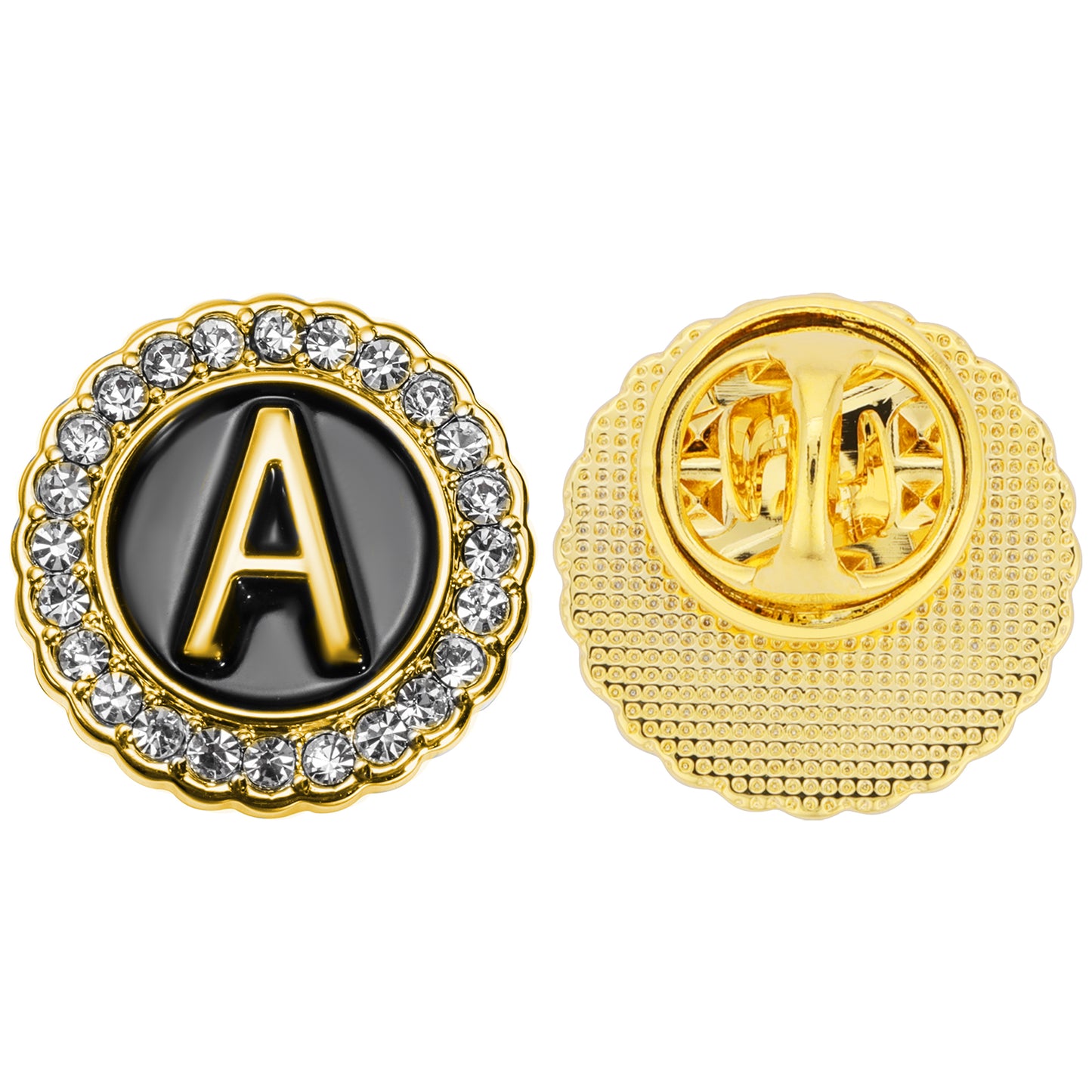 Hawson Men's Personalised gold Initials Lapel Pins