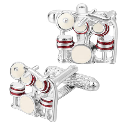 Drum Kit Cufflinks Music Cufflinks For Men With Gift Box