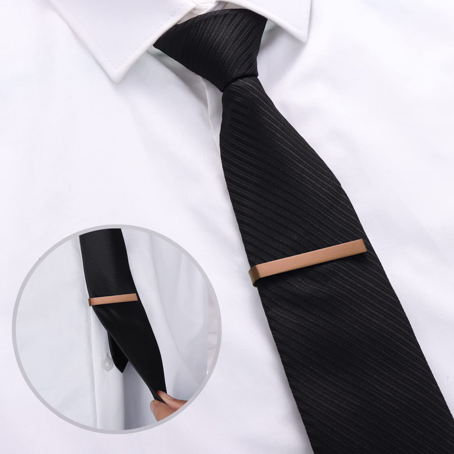 HAWSON 2 Inch Tie Clip Sets  for Men