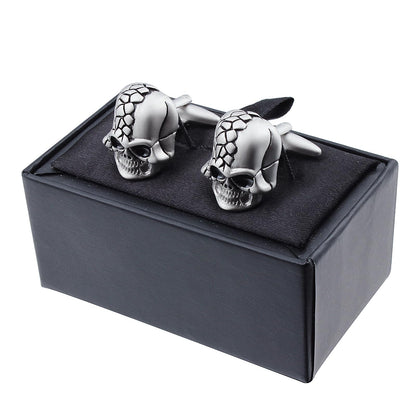 Halloween Half Skull Broken Cufflinks For Men With Gift Box.