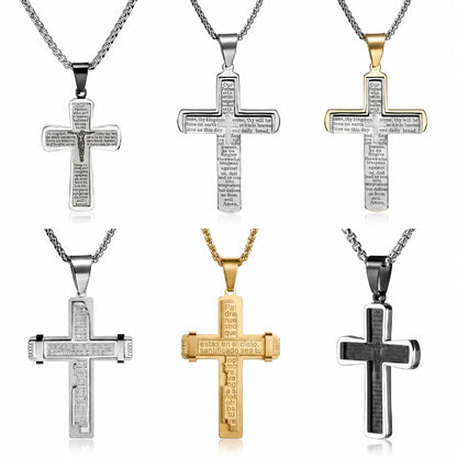 6-Piece Cross Necklace Set with Stainless Steel Chain | HAWSON