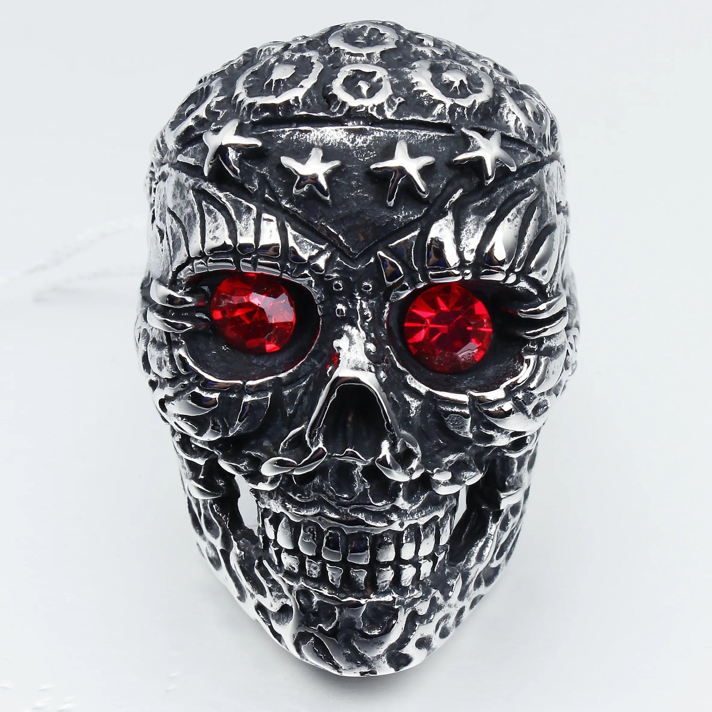 Vintage Gothic & Punk Rings – Detailed Textured Silver Designs