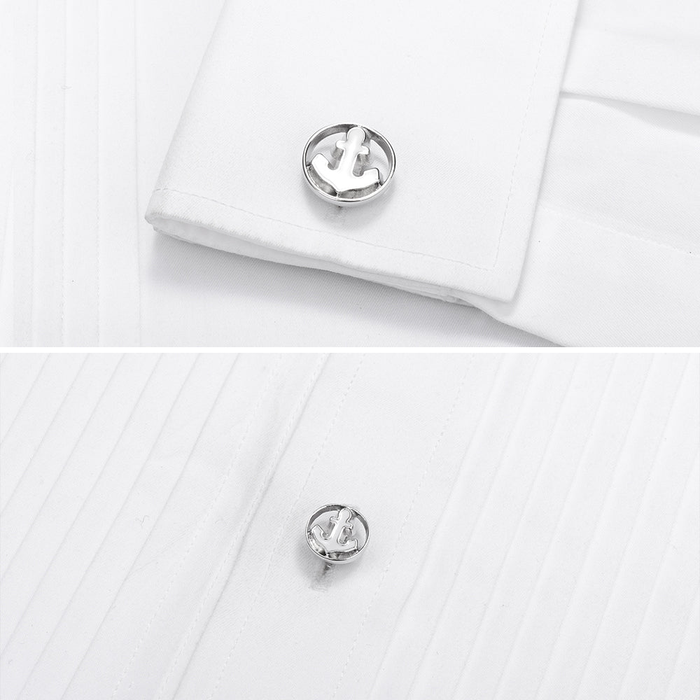 HAWSON Anchor Cufflinks and Studs Set for Men