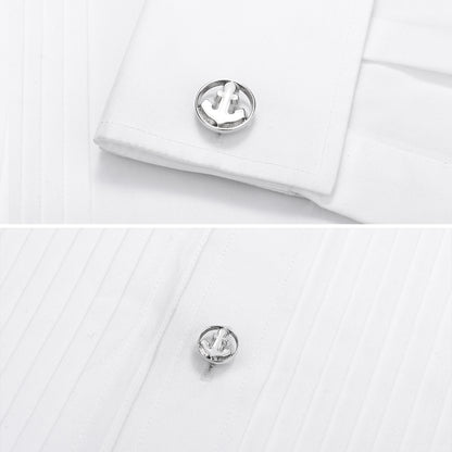 HAWSON Anchor Cufflinks and Studs Set for Men