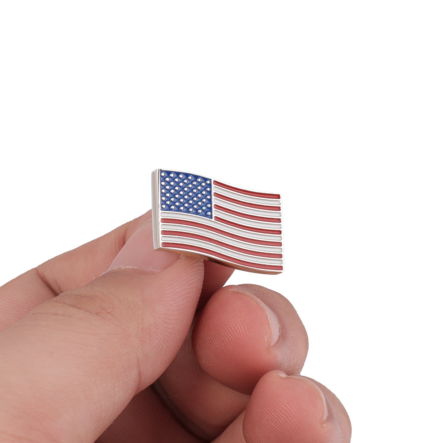 USA Flag Lapel Pin 0.9" x 0.75"  | Dynamic Waving Design