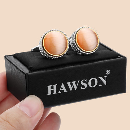 HAWSON Fancy Cufflinks for Men Suitable for Tall and Big Men, in Gift Box, Easy to Match Wedding Dress Shirt Coats and Accessories or Jewelry