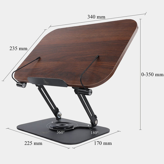 Adjustable Masonic Book Stand | 360° Rotate Wooden Laptop Tablet Reading Holder