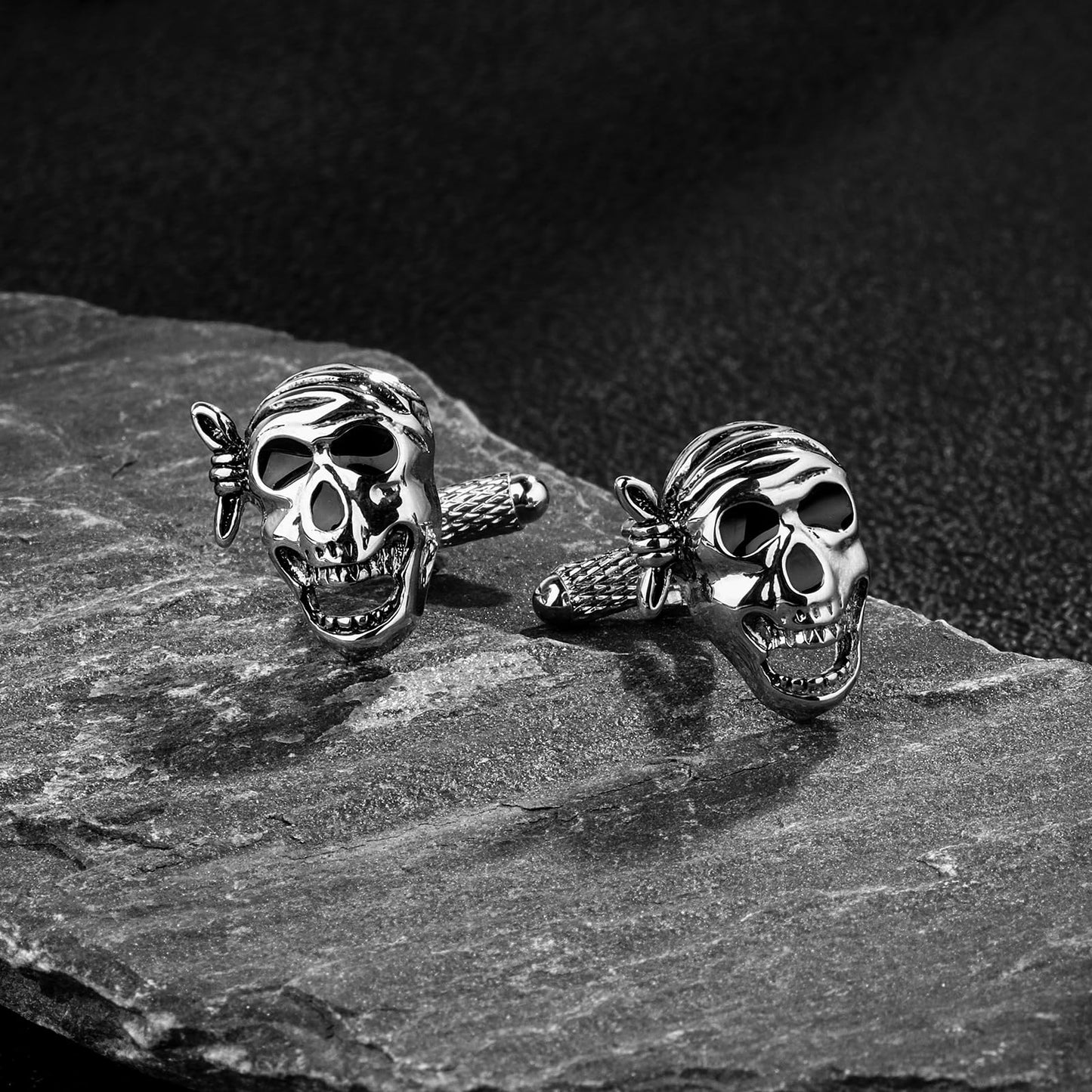 Halloween Pirate Skull Cufflinks For Men