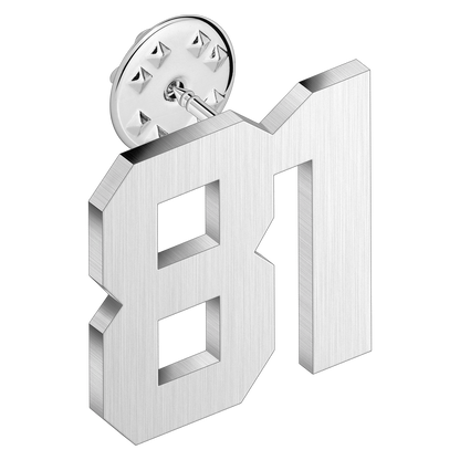 (0-100) Number Brooch, Men's and Women's Sports Number Code Series Brooch