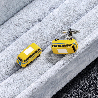 Bus Cuff links For Men With Gift Box.