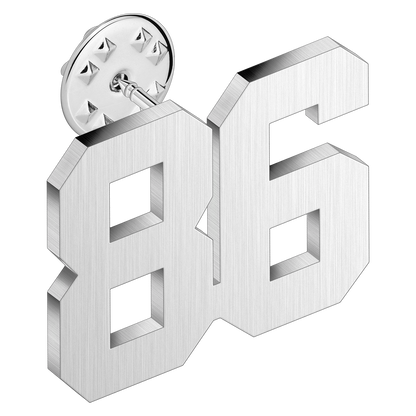 (0-100) Number Brooch, Men's and Women's Sports Number Code Series Brooch