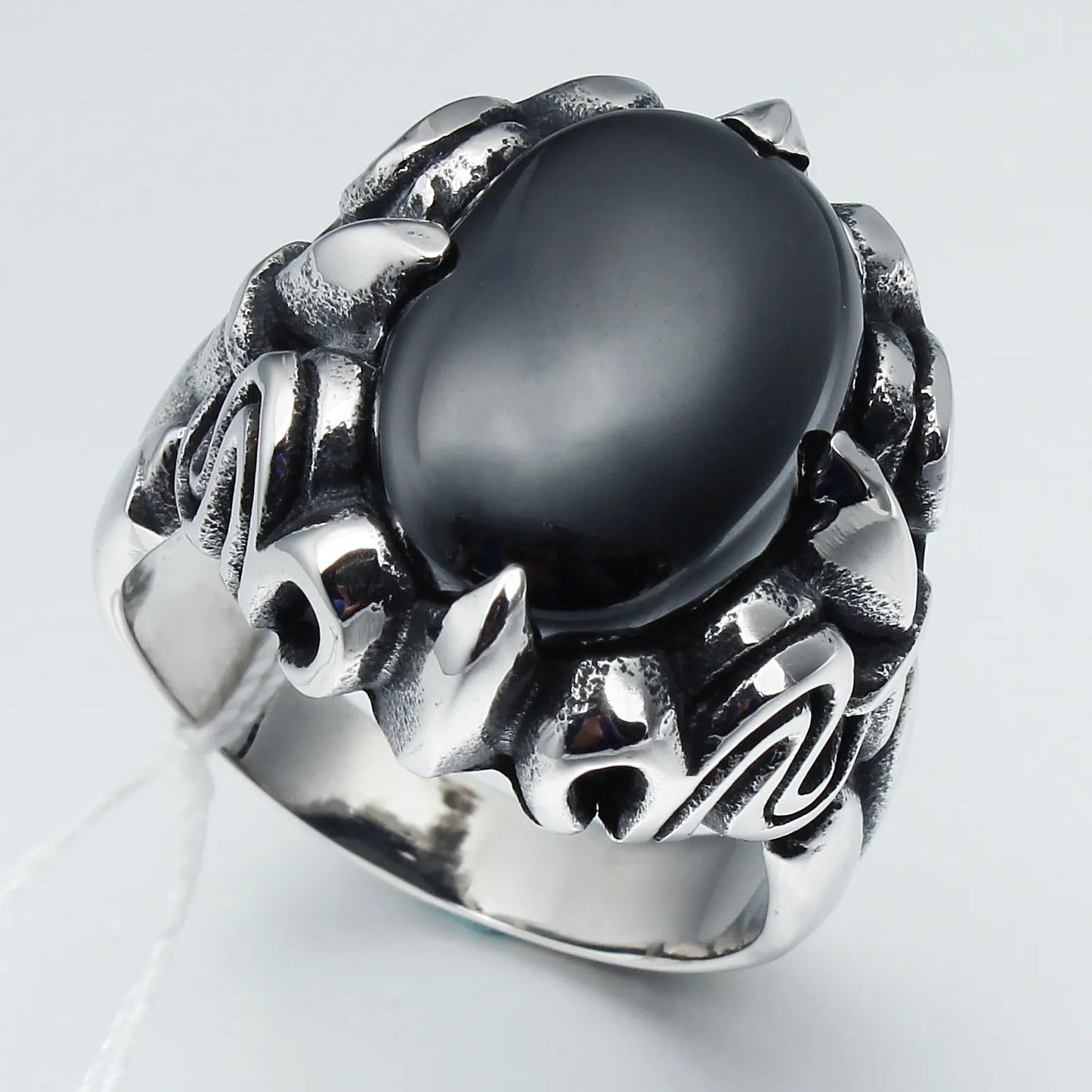 Vintage Gothic & Punk Rings – Detailed Textured Silver Designs