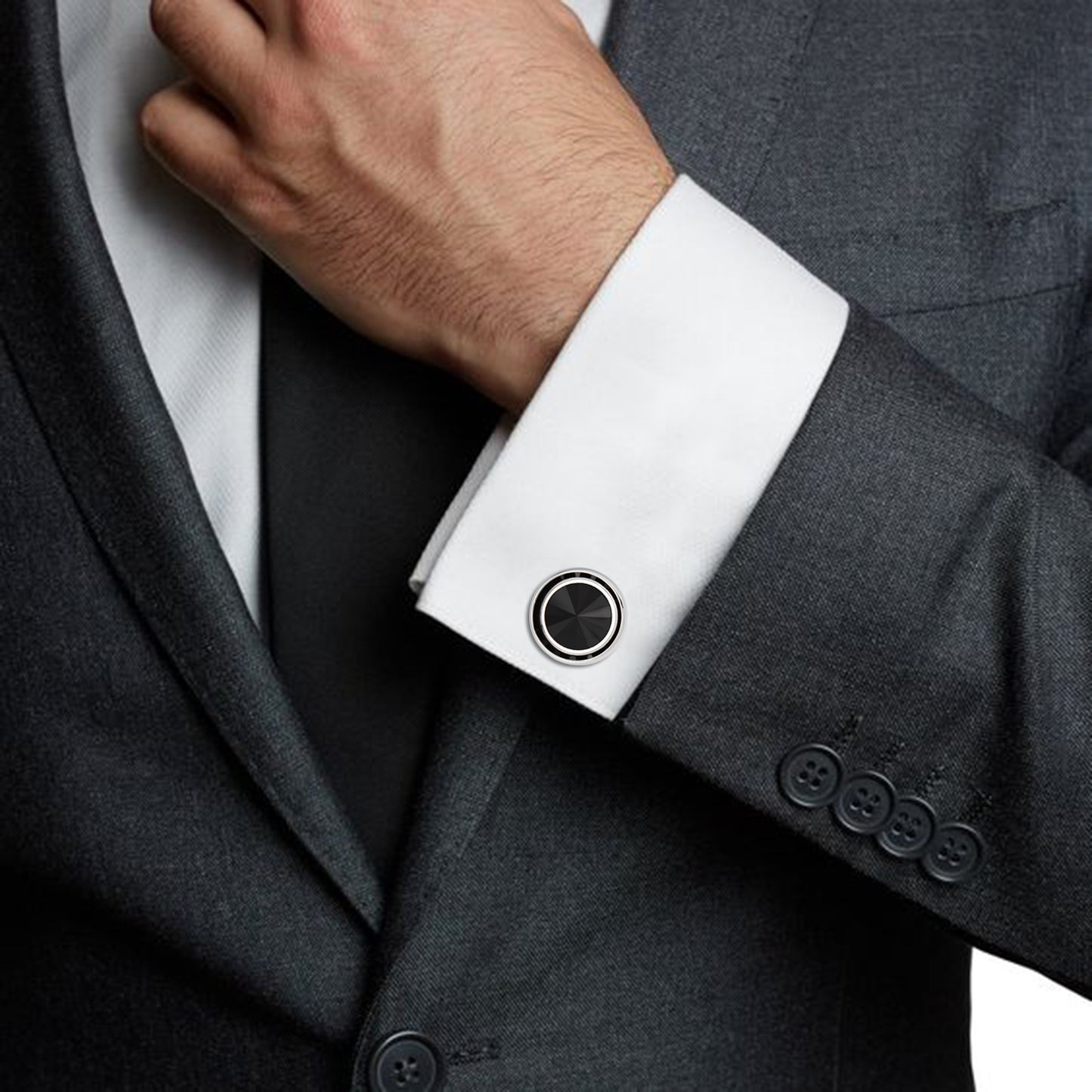 HAWSON Swarovski Crystal Cufflinks for Men