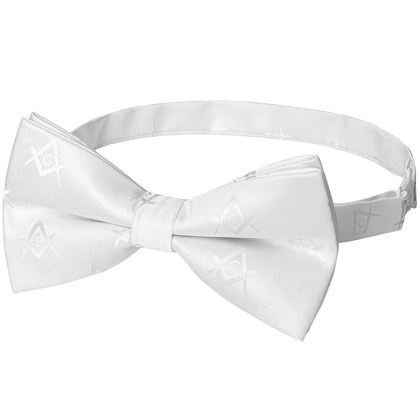 Freemason Masonic Bow tie for men-White