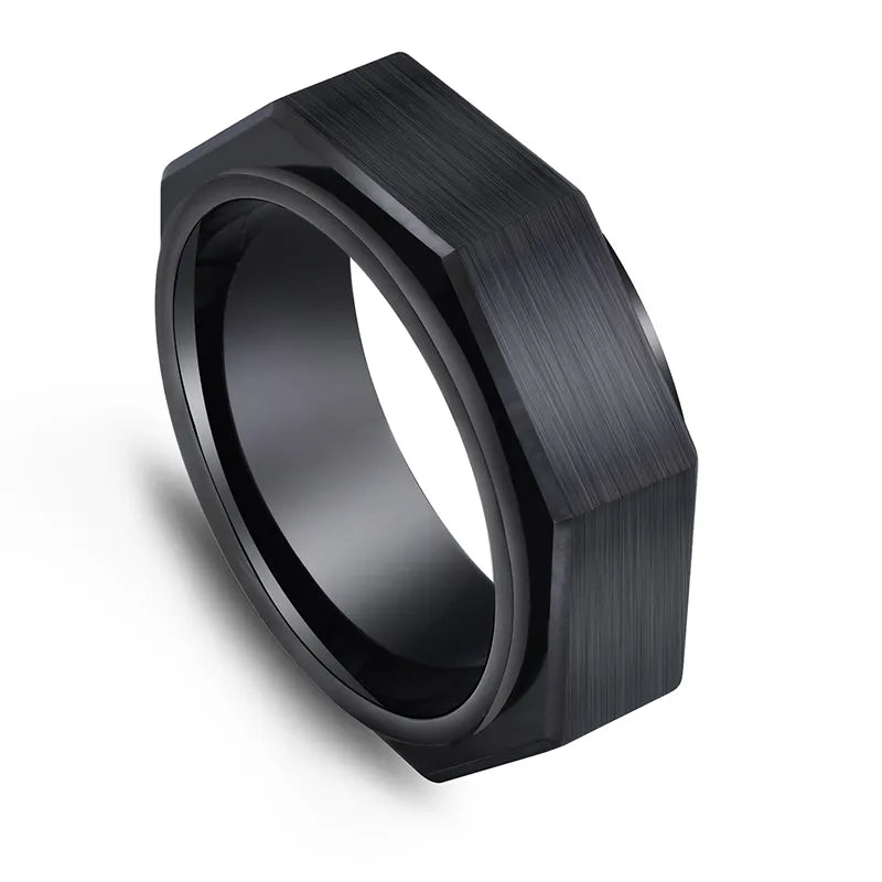 Sleek Minimalist Industrial Rings – Modern 316L Stainless Steel Bands