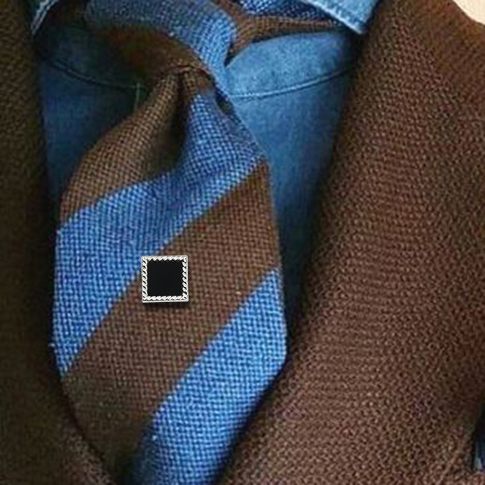 HAWSON Black Stone Tie Tack for Men