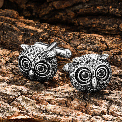 Owl Cufflinks For Men With Gift Box.