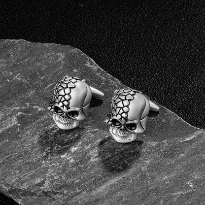 Halloween Half Skull Broken Cufflinks For Men With Gift Box.