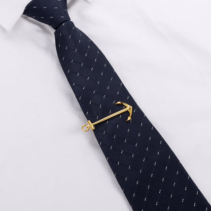 2.2 Inch Anchor Gold Tone Tie Clip